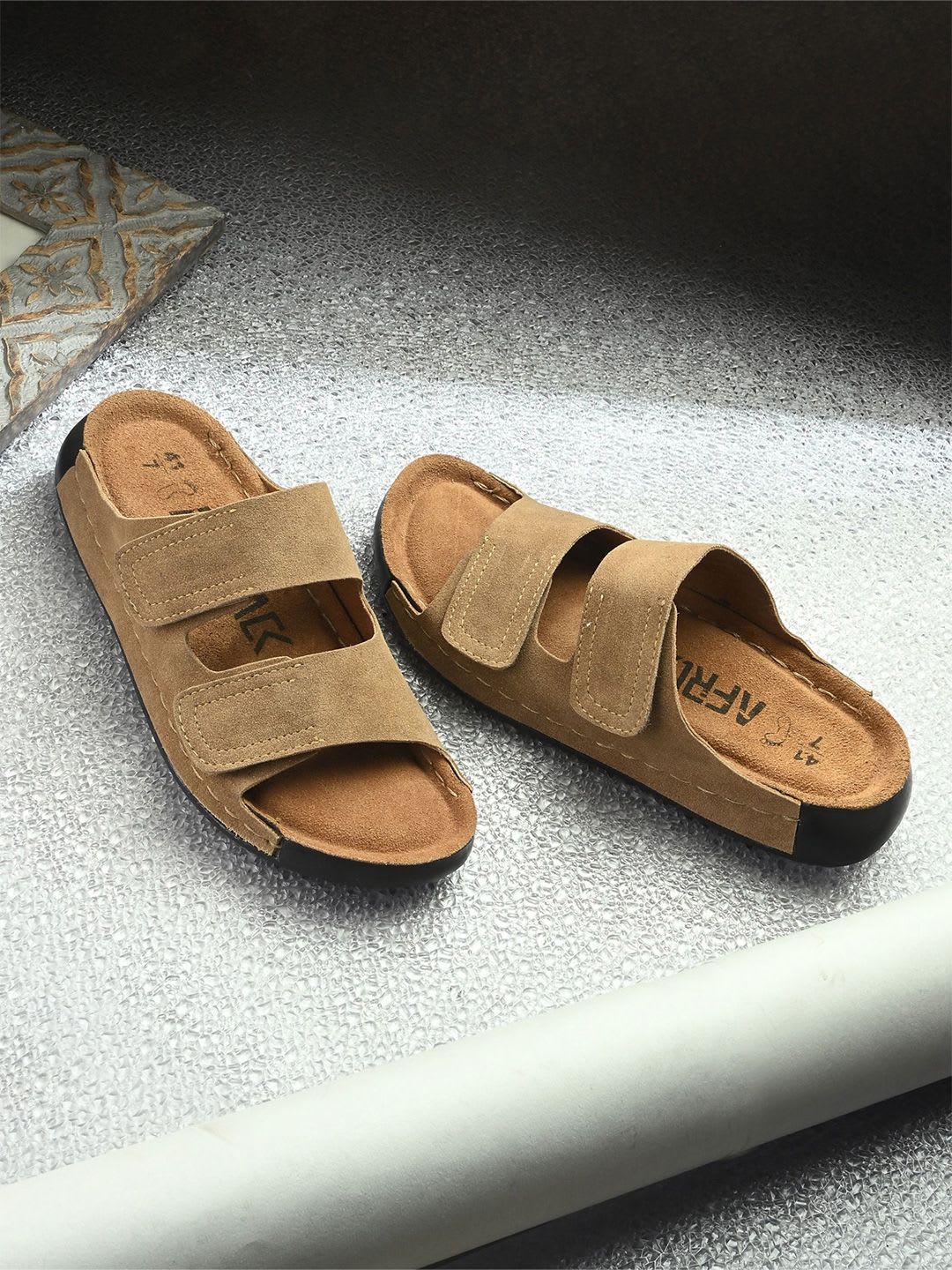 AfroJack Men Leather Comfort Sandals - default view