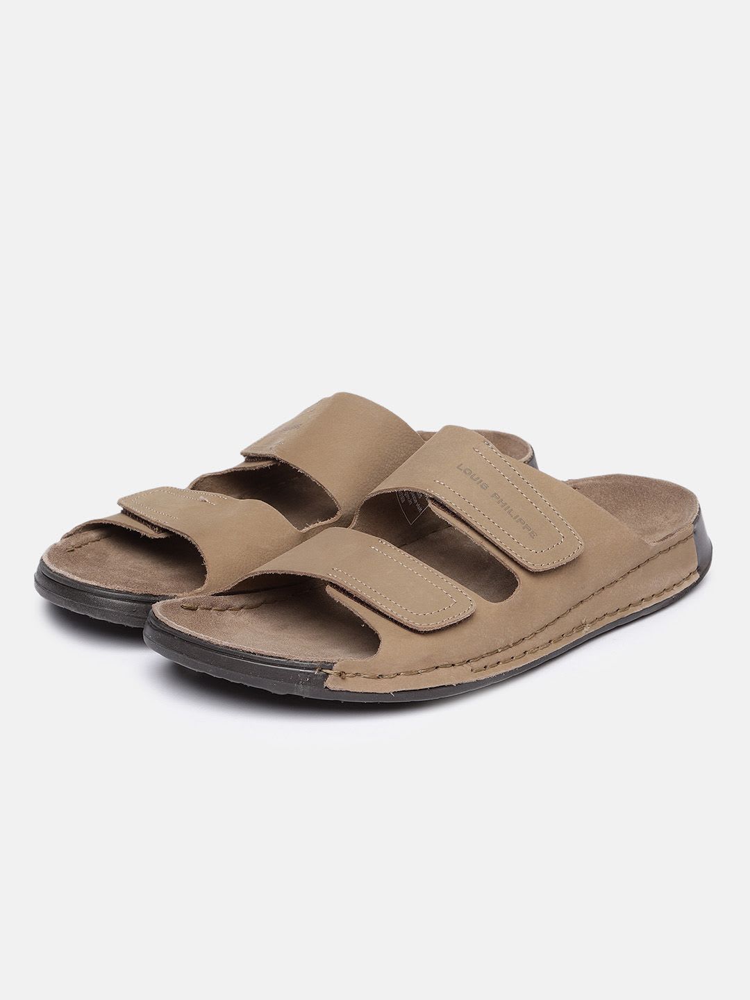 Louis Philippe Men Leather Comfort Sandals - default view