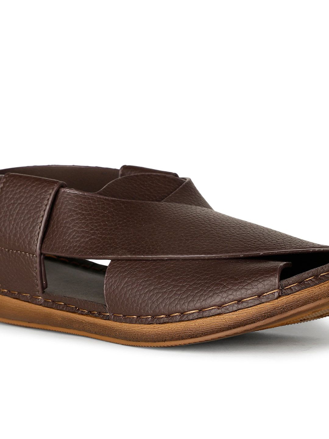 Bata Men Textured Comfort Sandals - left view