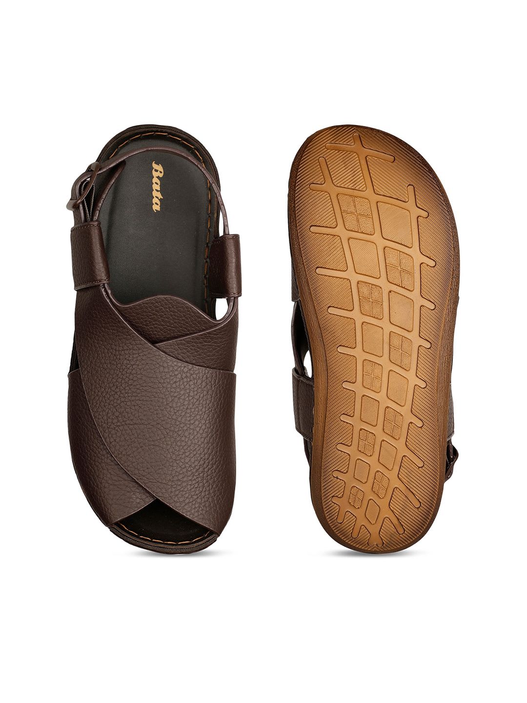 Bata Men Textured Comfort Sandals - right view