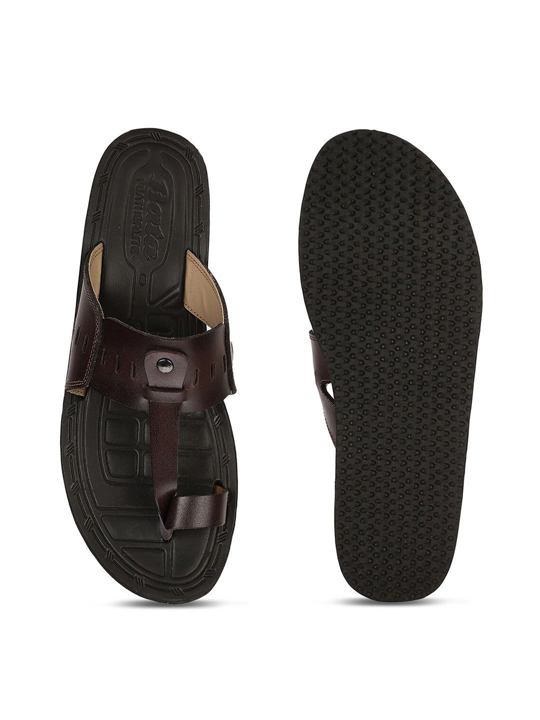 Bata Laser Cut Leather Comfort Sandals - right view