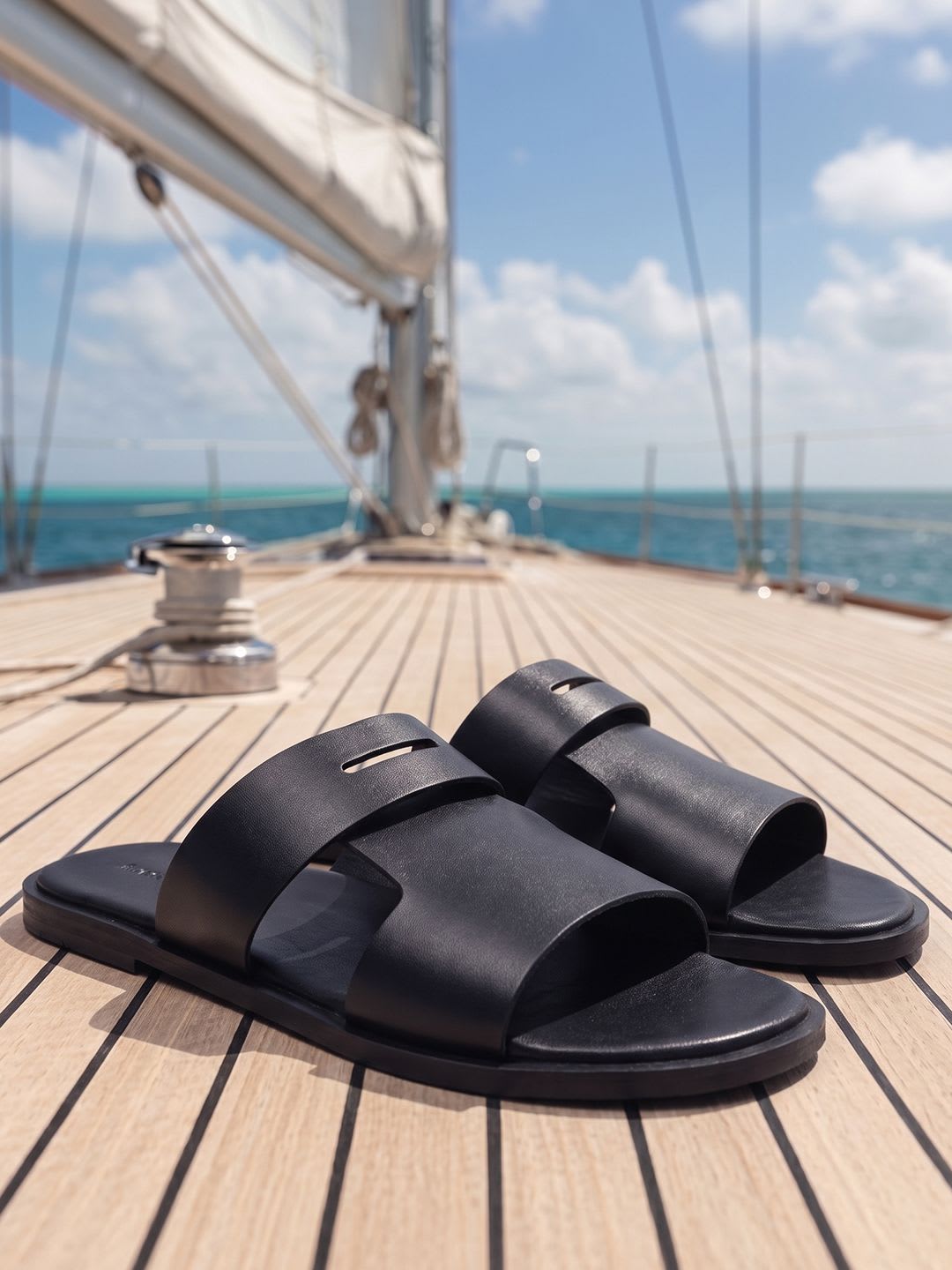Nautica Men Leather Comfort Sandals - default view