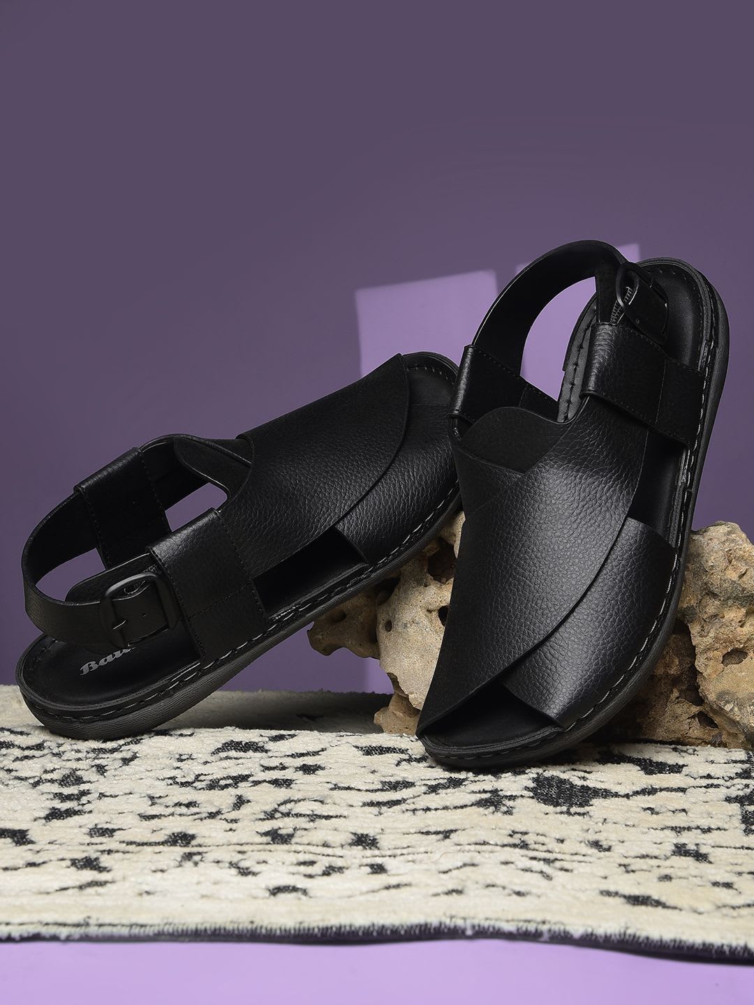 Bata Men PU Shoe-Style Sandals - default view