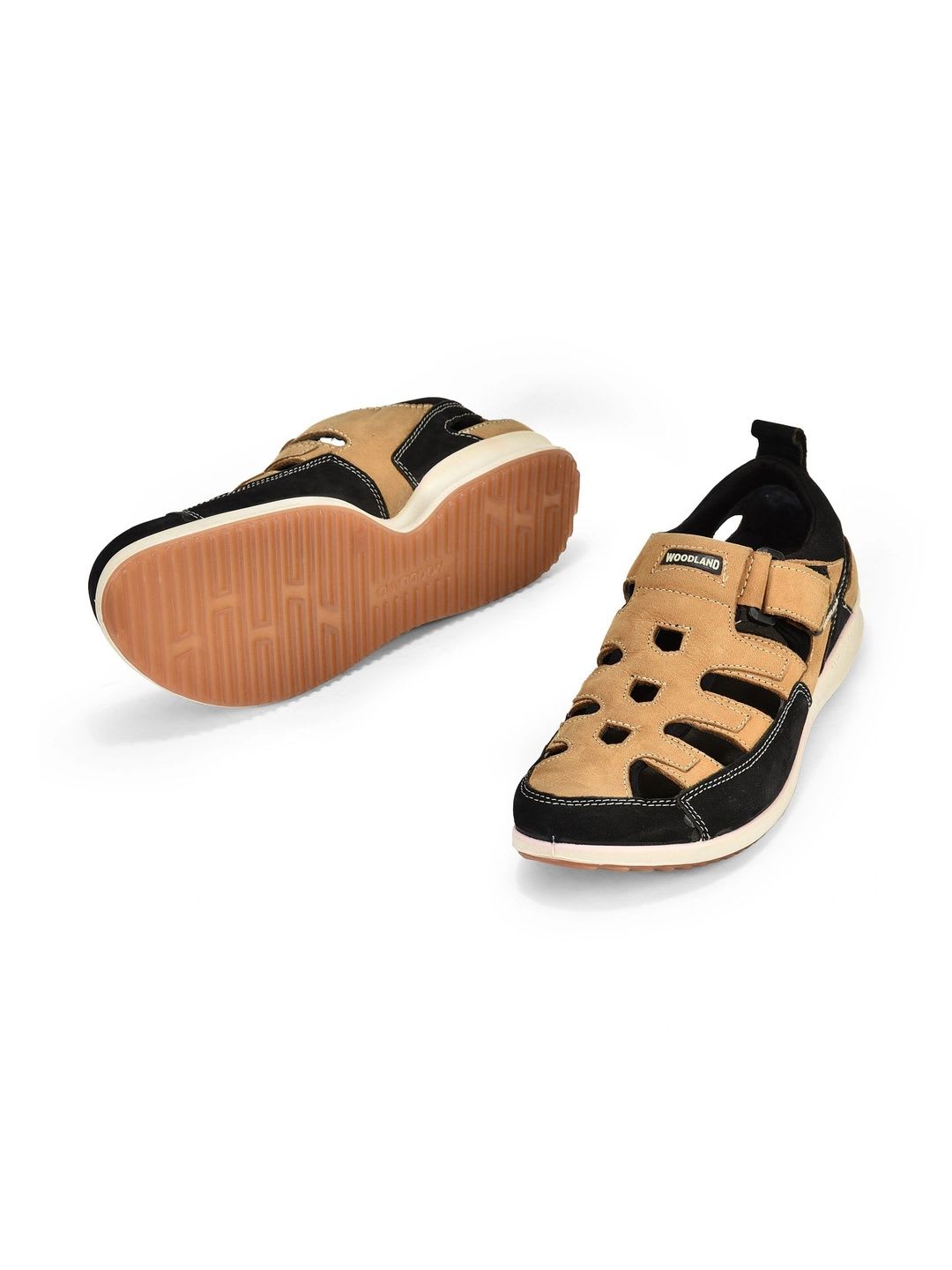 Woodland Men Leather Fisherman Sandals - left view