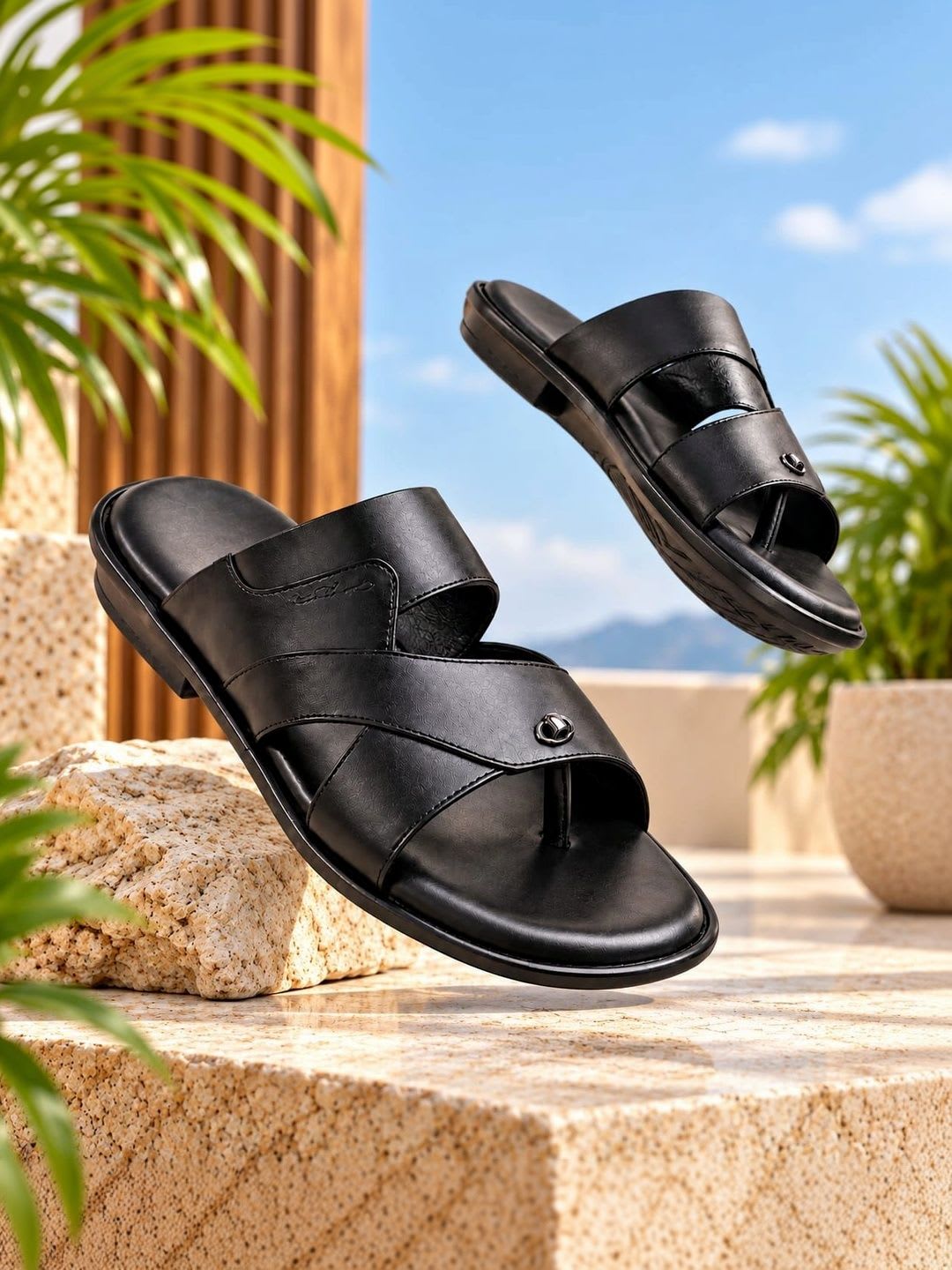 REAL BLISS FOOTWEAR Men Leather Comfort Sandals - right view