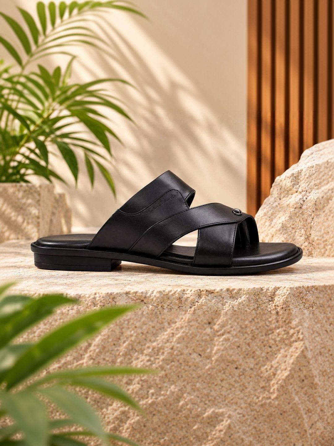 REAL BLISS FOOTWEAR Men Leather Comfort Sandals - left view