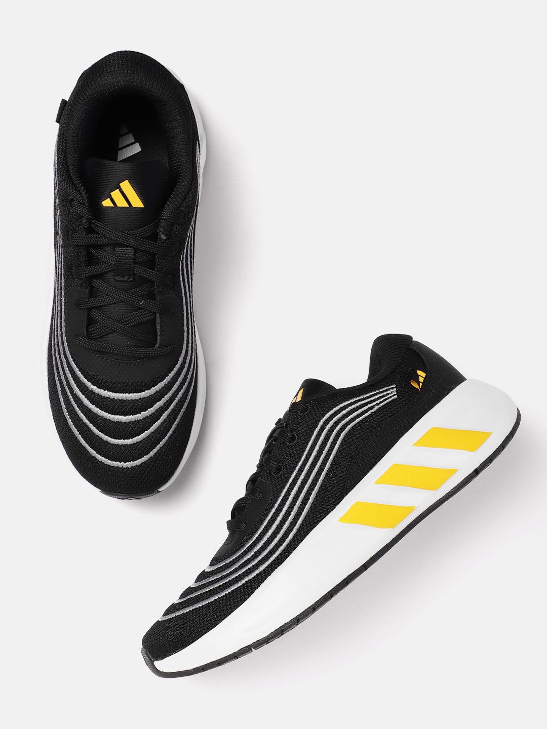 ADIDAS Men CLOUD TEC Black Running Shoes - default view