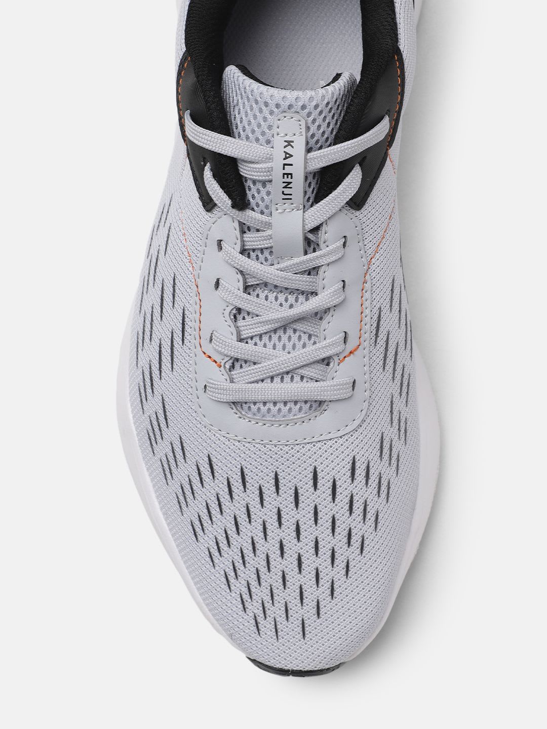Decathlon Kalenji - Men Grey Orange Jogflow 100.1 Superior Grip Cushioned Running Shoes - left view