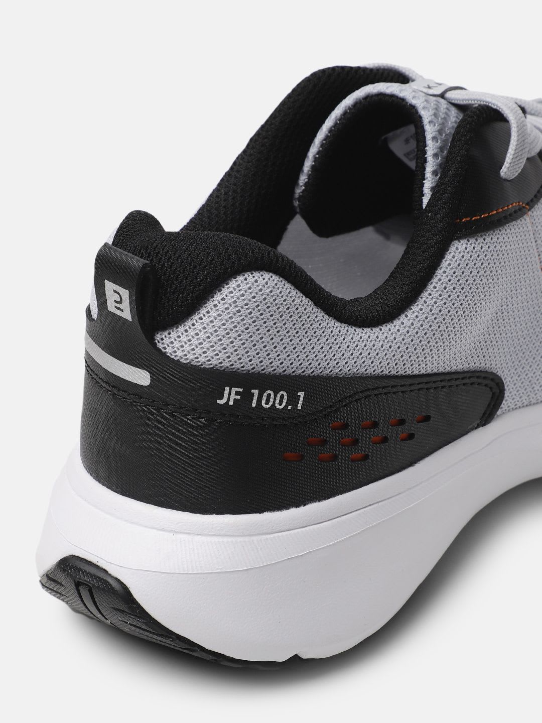 Decathlon Kalenji - Men Grey Orange Jogflow 100.1 Superior Grip Cushioned Running Shoes - right view
