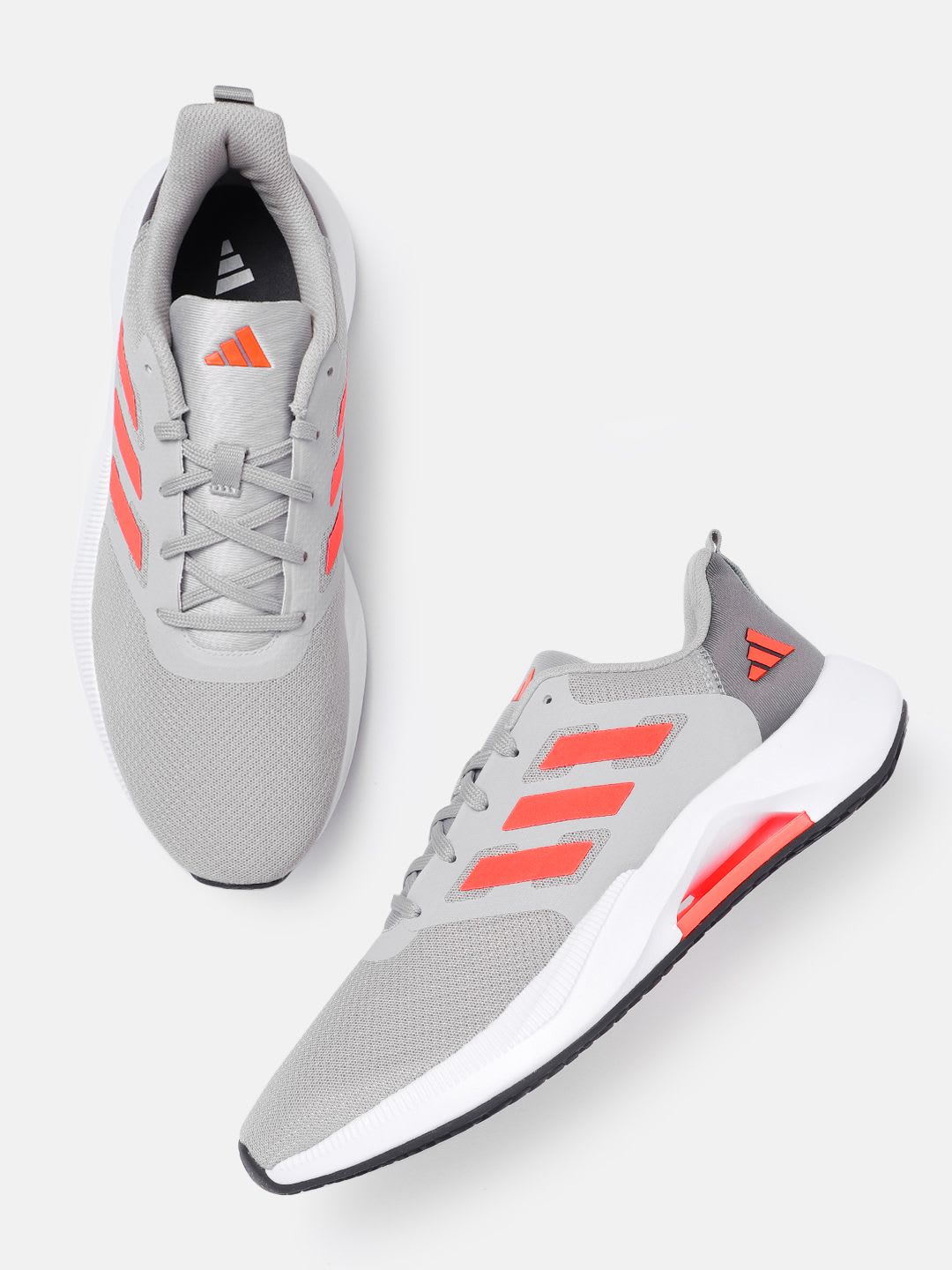 ADIDAS Men Woven Design Round-Toe Jolt Runner Running Shoes with Striped Detail - default view