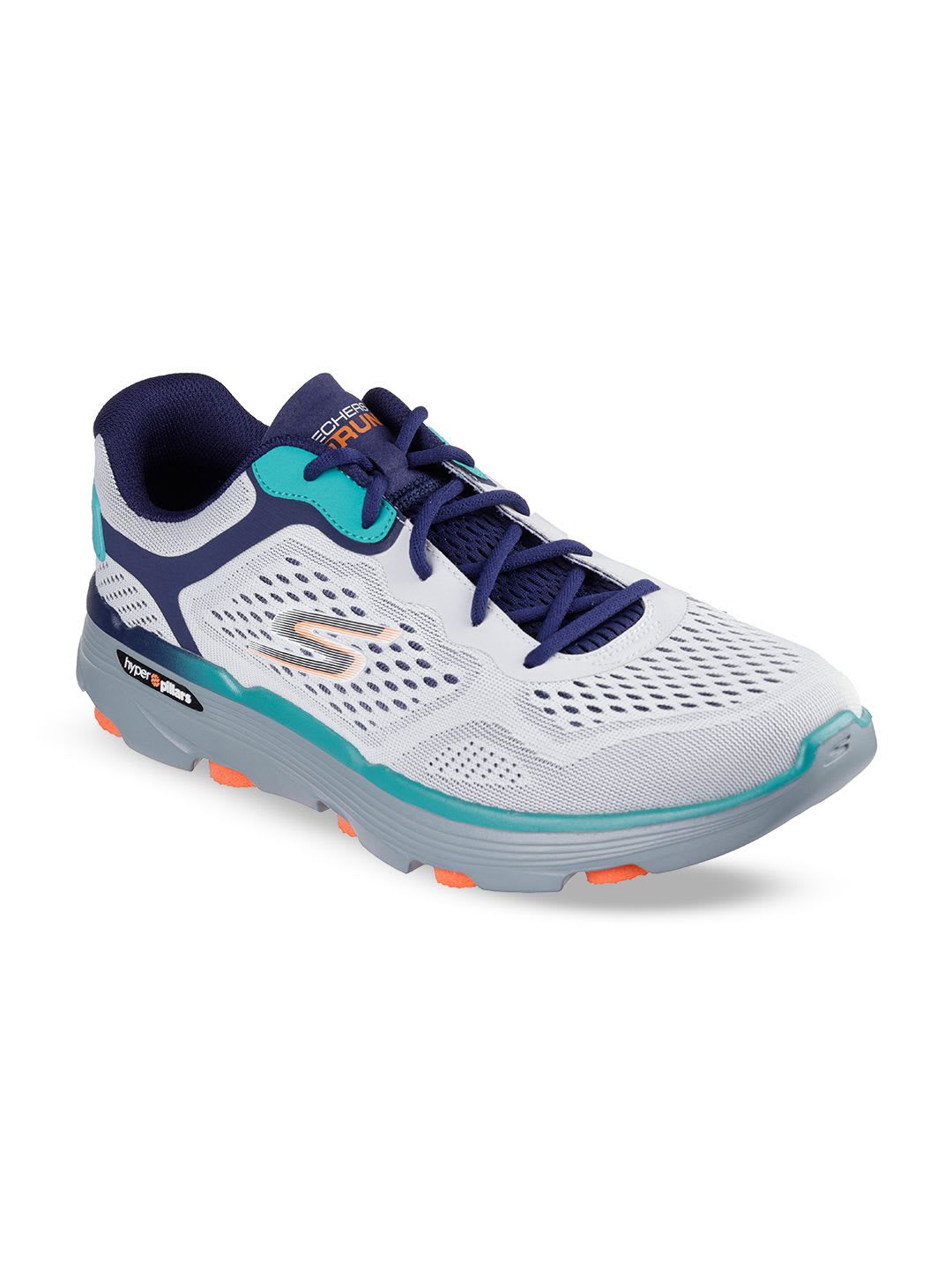 Skechers GO RUN 7 White Multi Running Shoes - default view