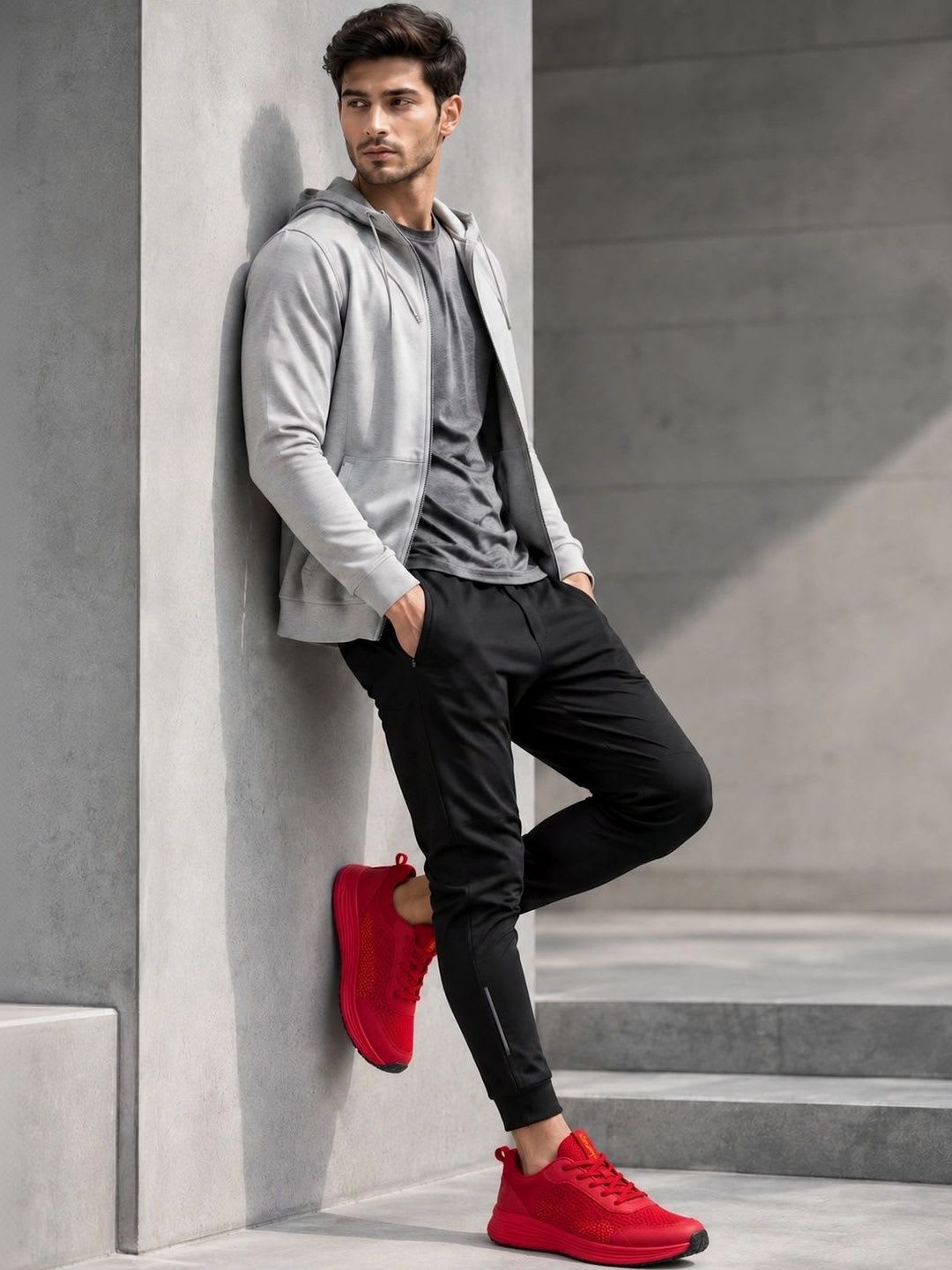 Allen Cooper Men Mesh Training or Gym Non-Marking Shoes - left view