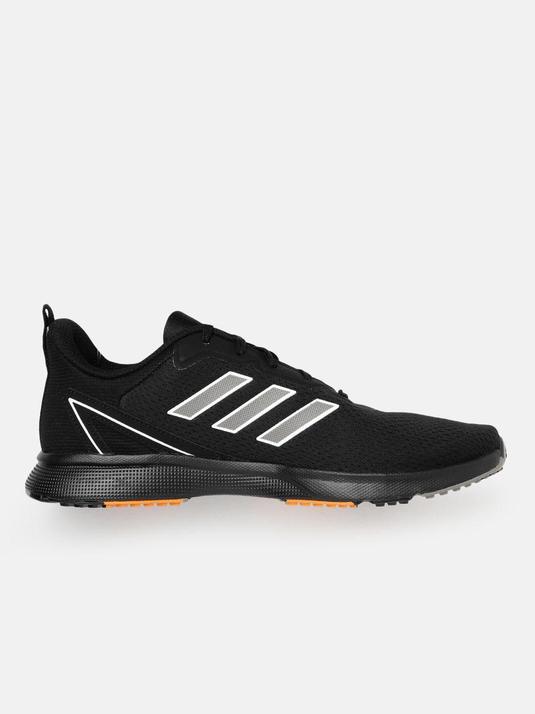 ADIDAS Men Black & Grey Woven Design Seize The Street Running Shoes - back view