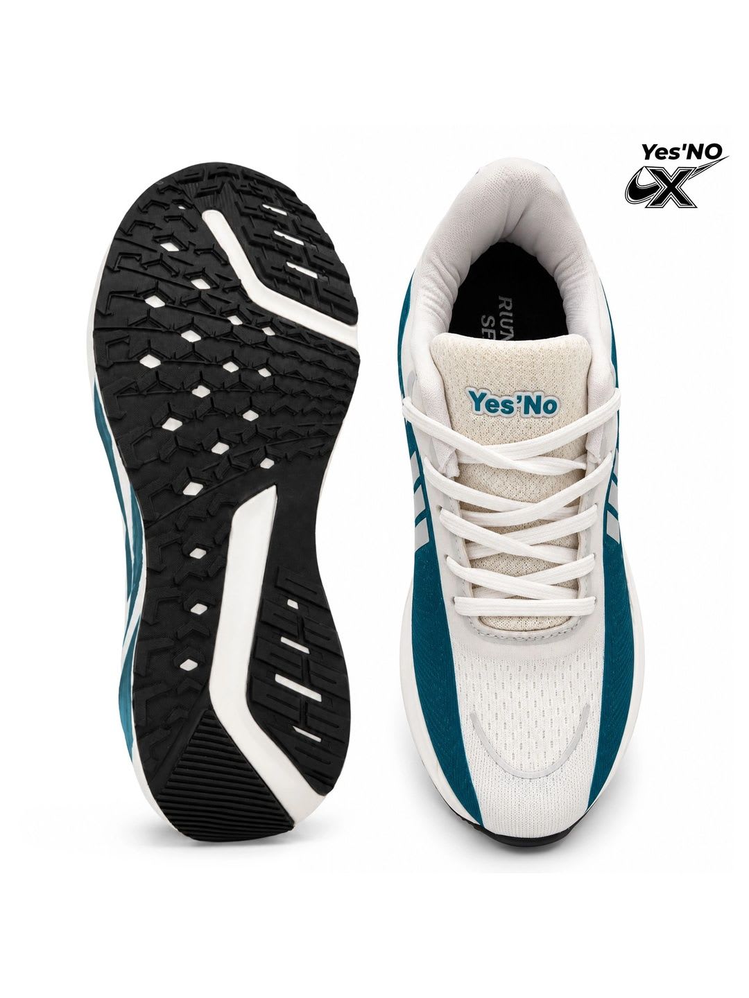 Yes NO Men Mesh Running Shoes - back view