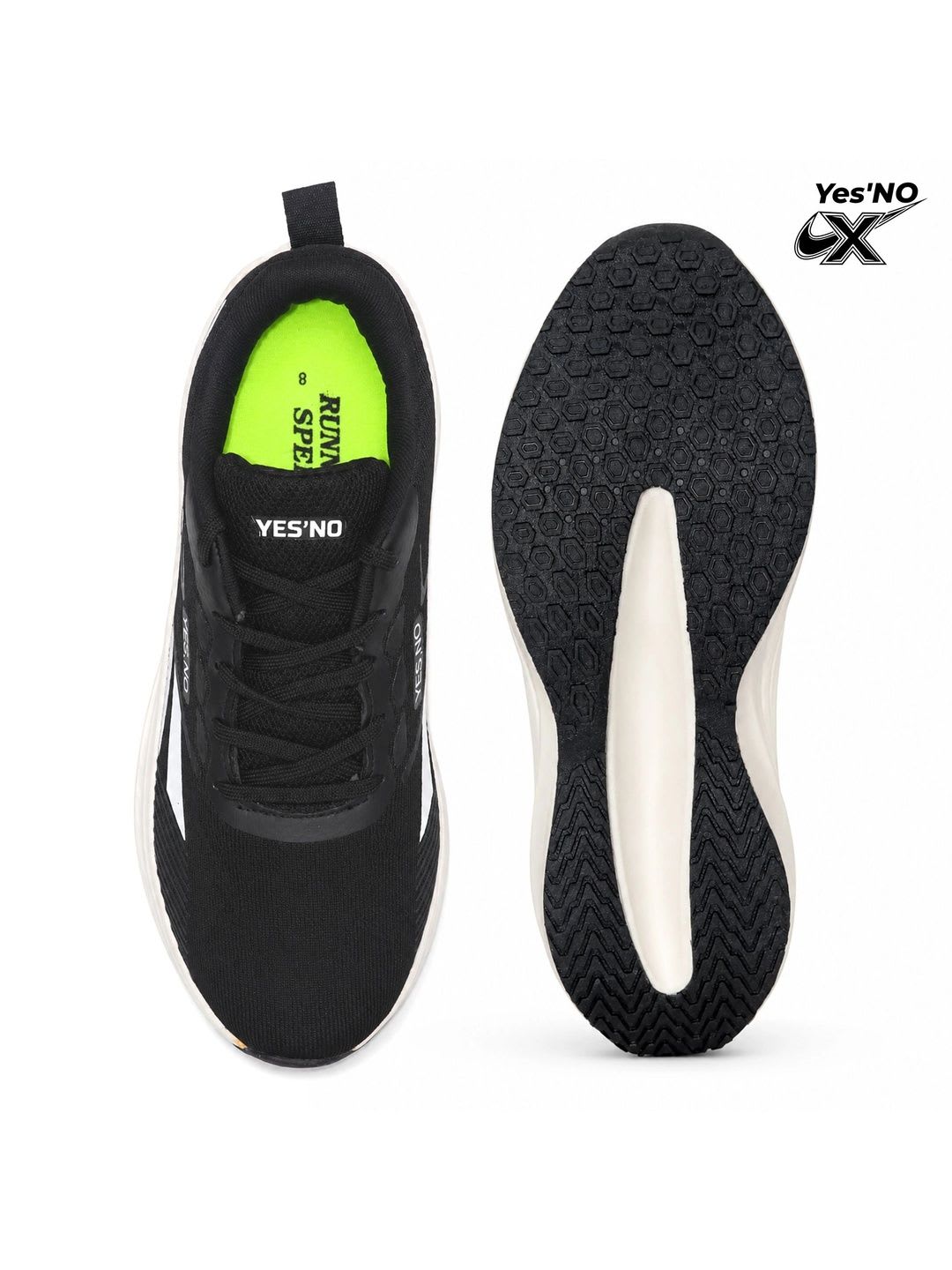 Yes NO Men Mesh Running Shoes - back view