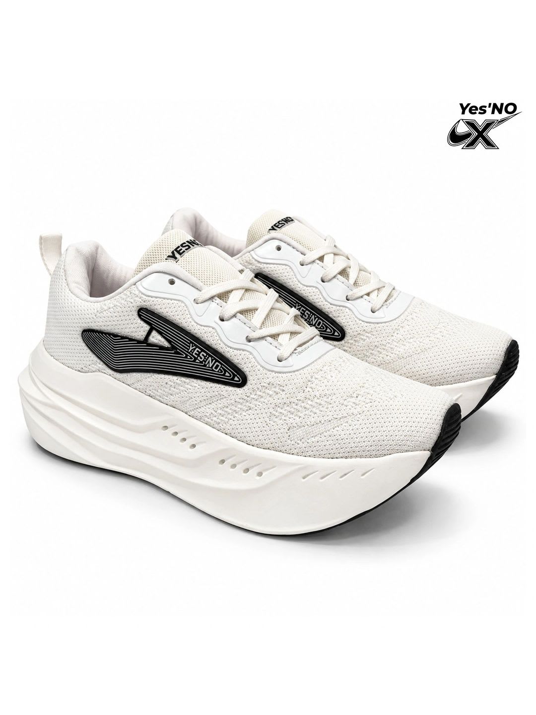 Yes NO Men Mesh Running Shoes - back view