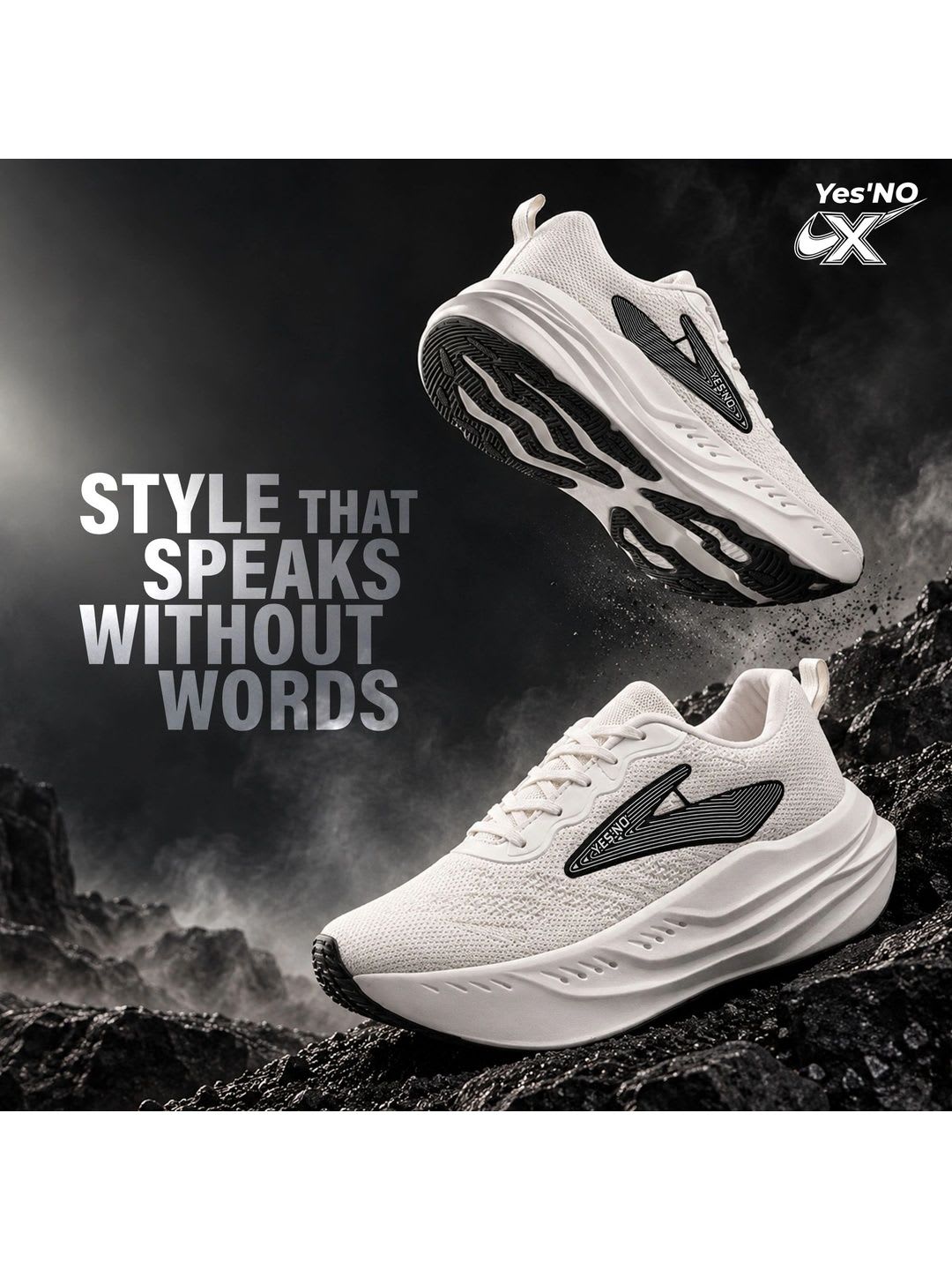 Yes NO Men Mesh Running Shoes - right view