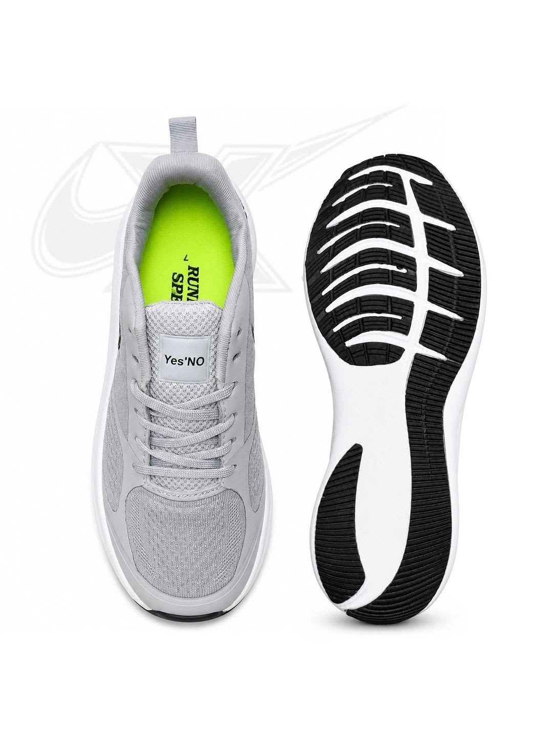 Yes NO Men Mesh Running Non-Marking Shoes - back view