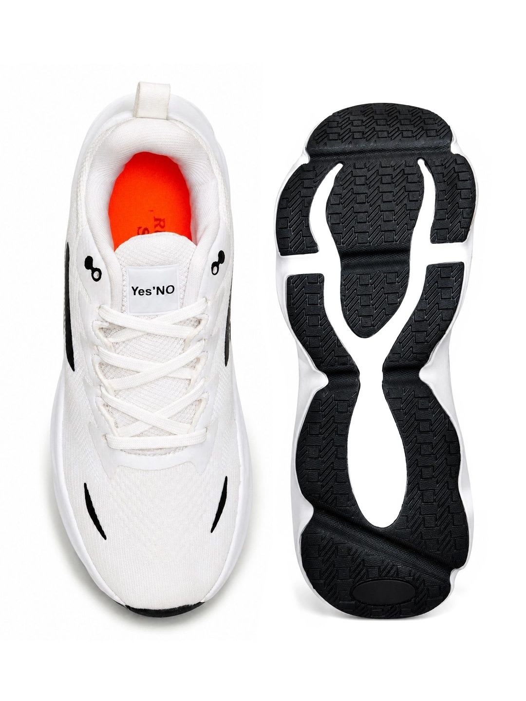 Yes NO Men Mesh Running Shoes - back view