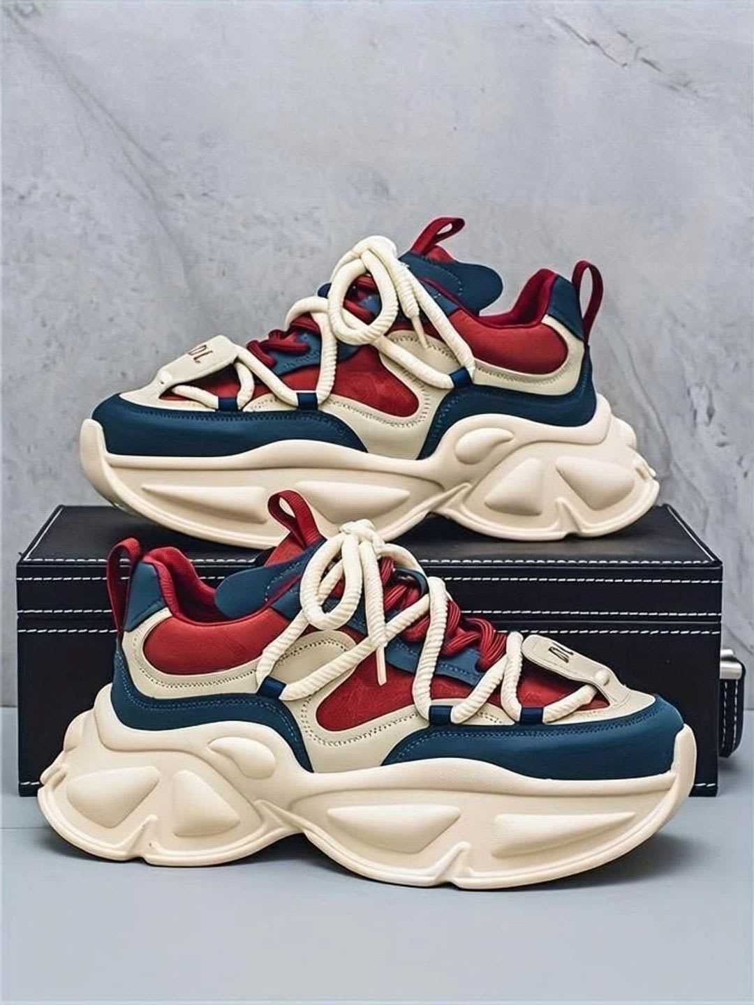 RAVDI Men Mesh Running Shoes - default view