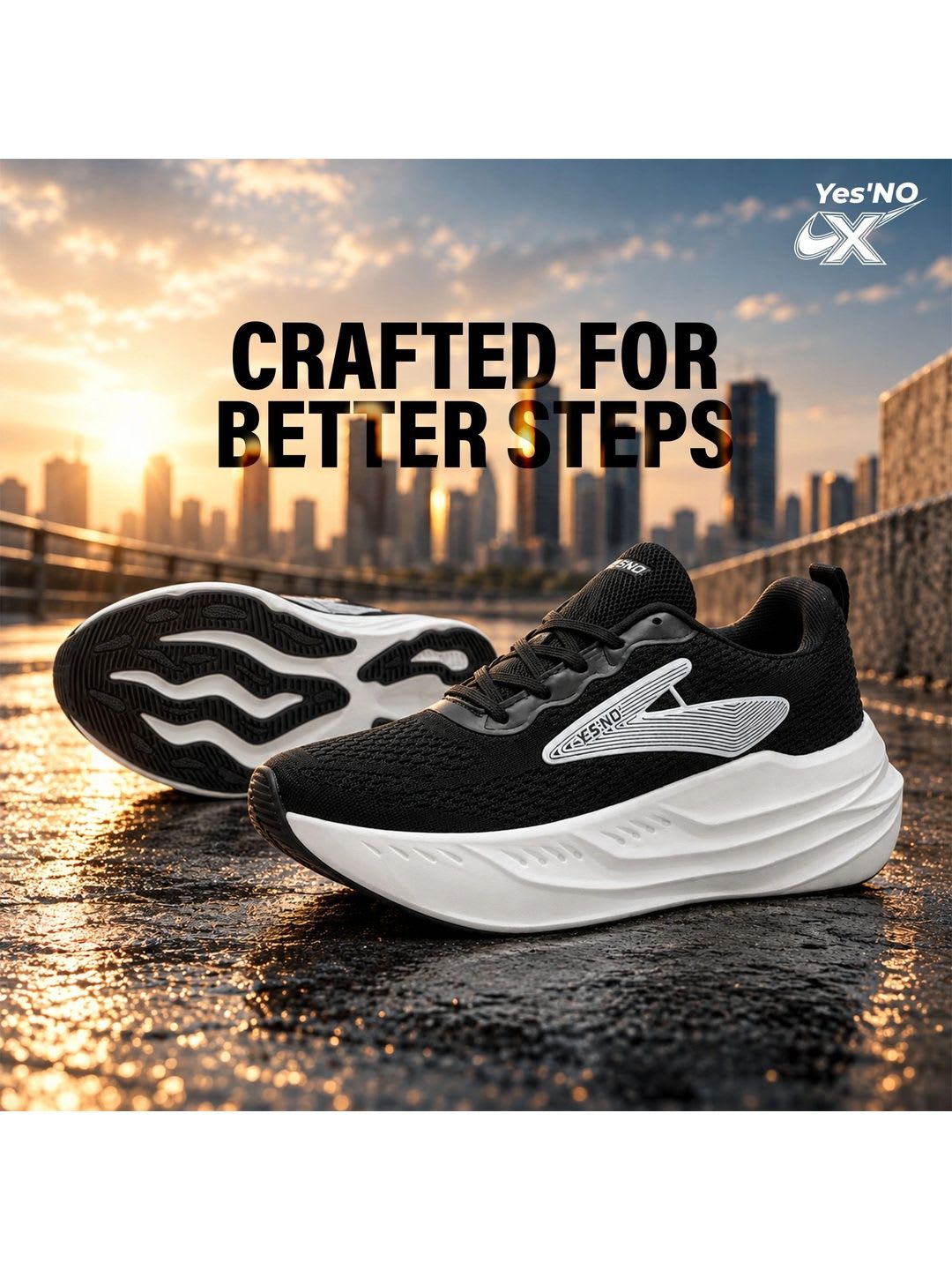 Yes NO Men Mesh Running Non-Marking Shoes - default view
