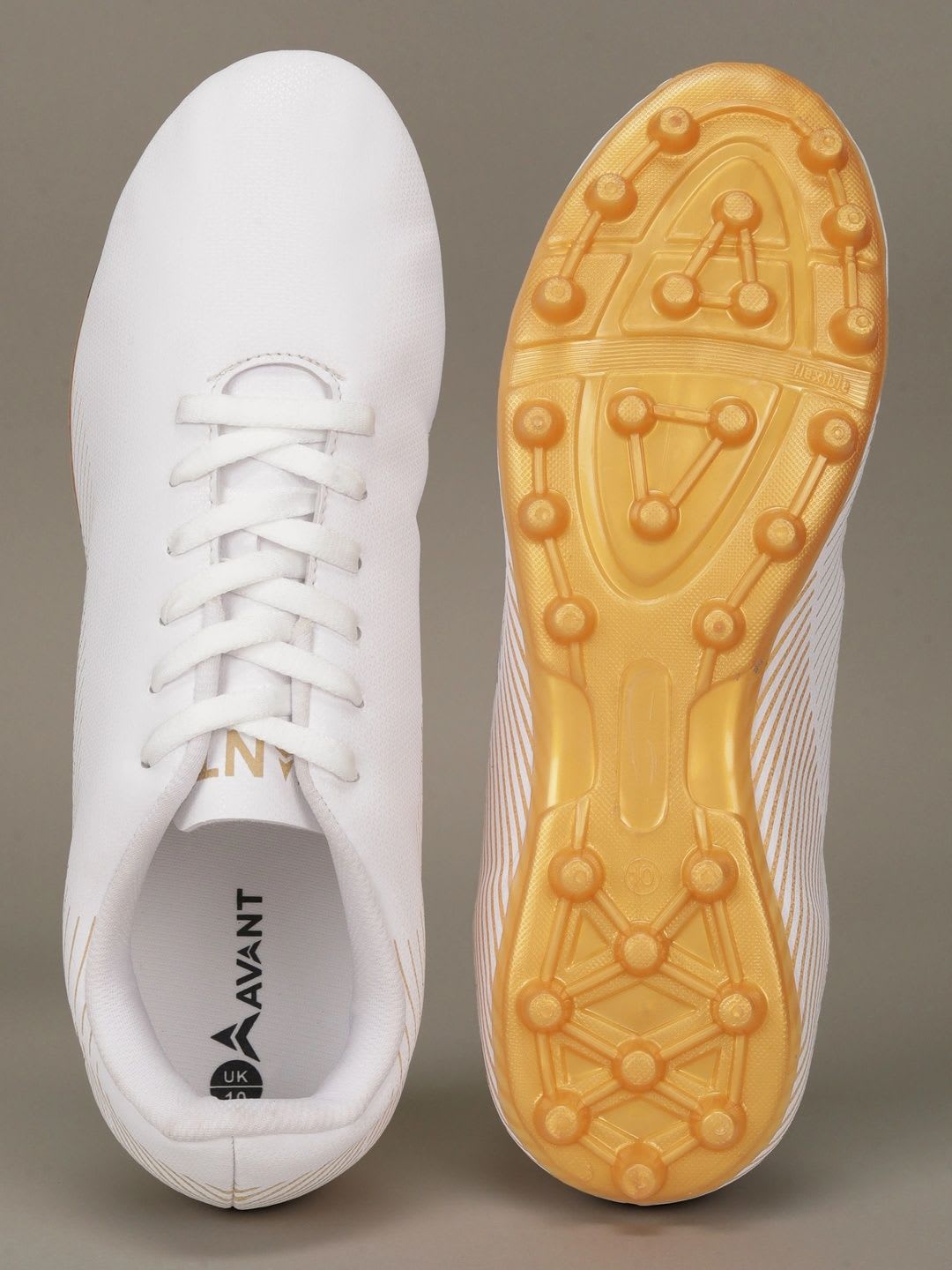 AVANT Men MatchStride Football Shoes - White/Gold - left view