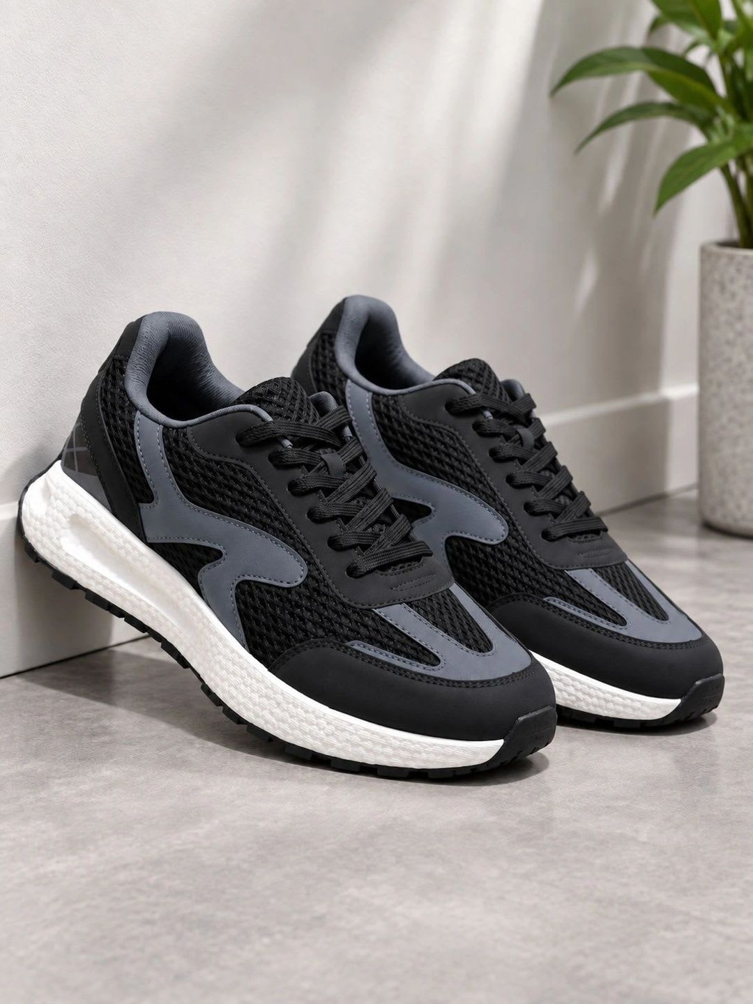Allen Cooper Men Mesh Running Shoes - default view