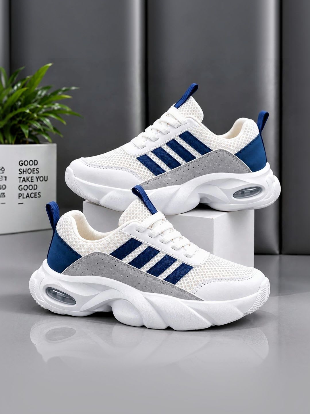 RAVDI Men Mesh Training or Gym Shoes - default view