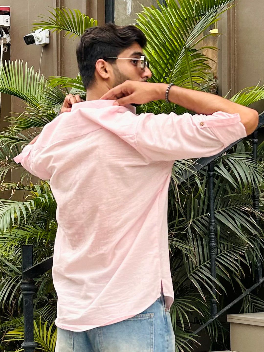 See Designs Pure Cotton Mandarin Collar Thread Work Short Kurta - right view