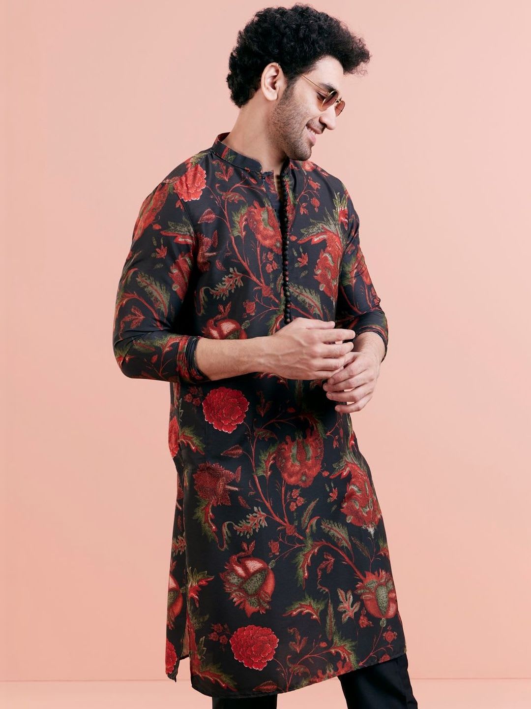 KISAH Men Printed Kurta - default view