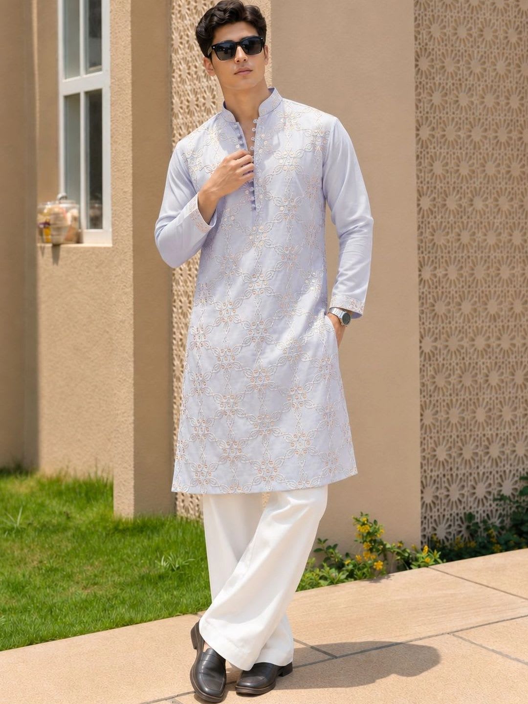 Anouk Men Embroidered Thread Work Kurta - default view