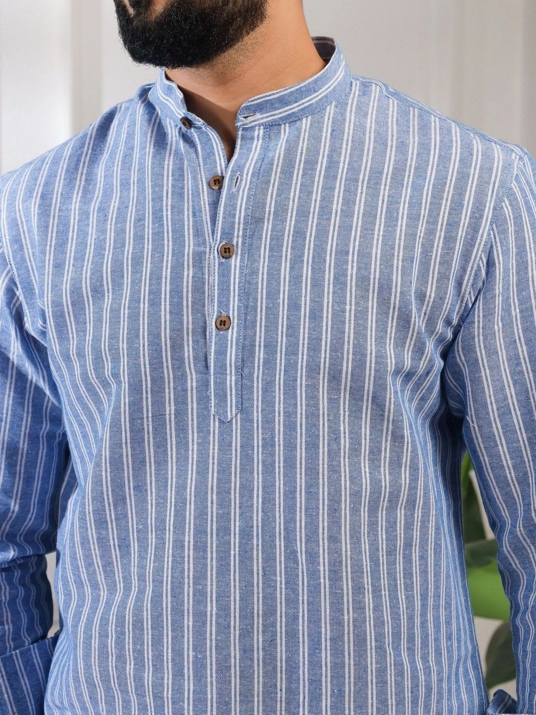 Koshin Men Striped Kurta - right view
