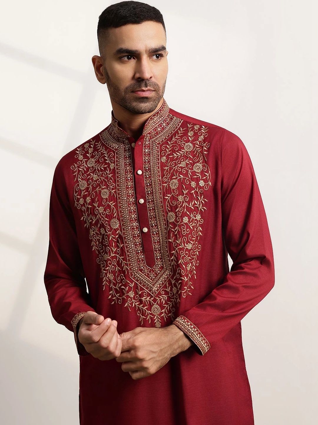 Anouk Men Embroidered Thread Work Kurta - default view