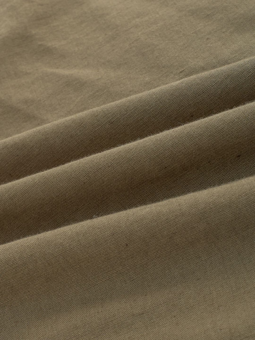 VASTRADO Luxe Olive Fine Sheer Linen Blend Kurta - back view