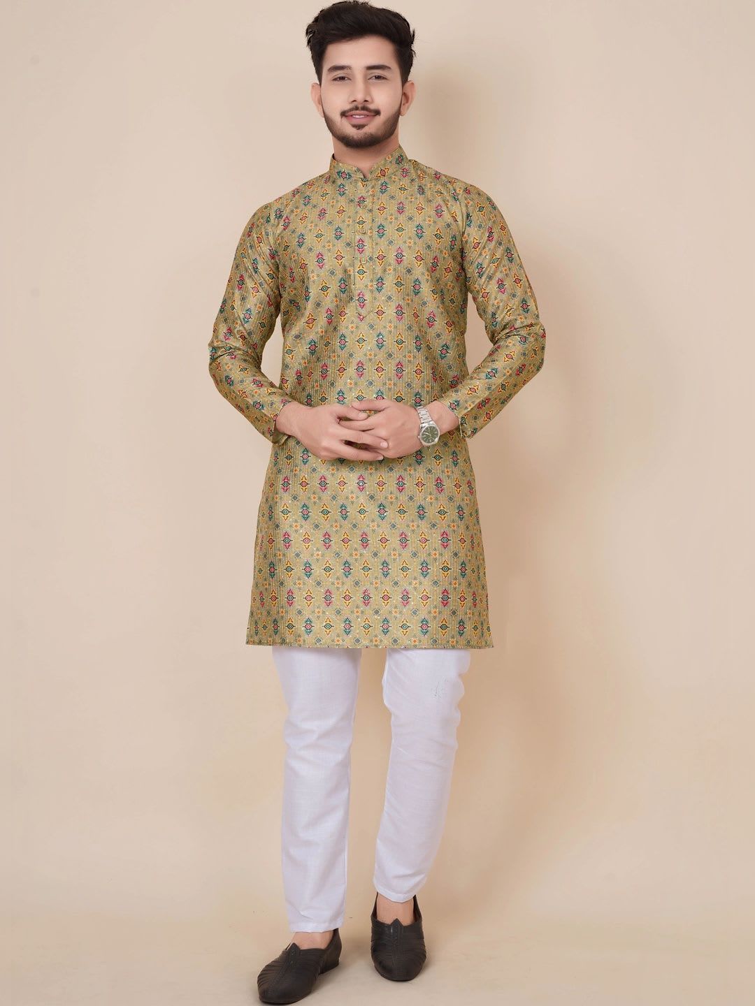 ALMORA LIFESTYLE Men Handloom Kurta - default view
