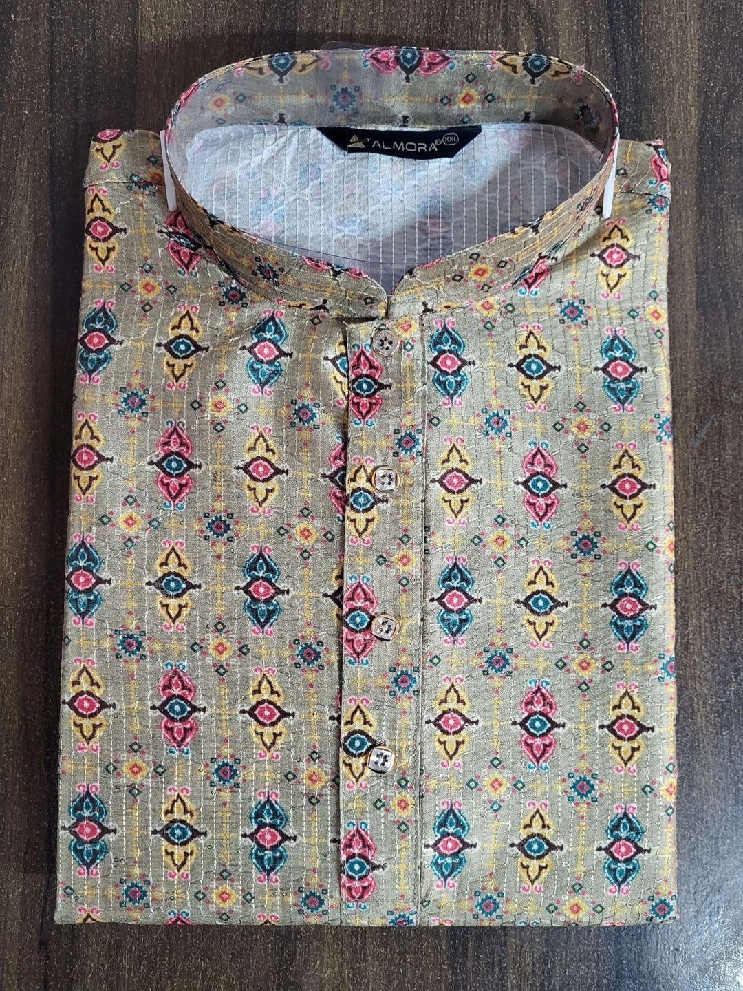 ALMORA LIFESTYLE Men Ethnic Motifs Handloom Kurta - back view