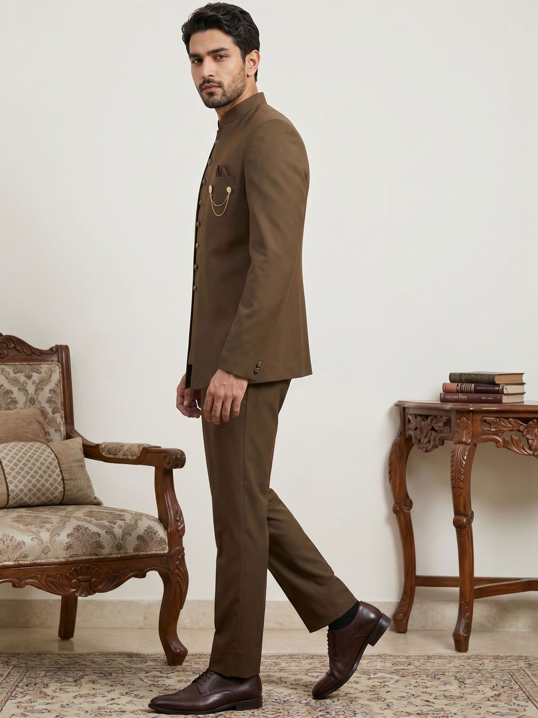 Jompers Mandarin Collar Sherwani - right view