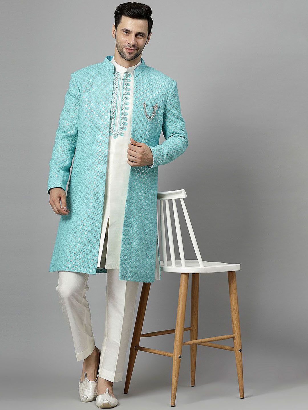 Utsav Fashion Embroidered Sherwani Set - default view