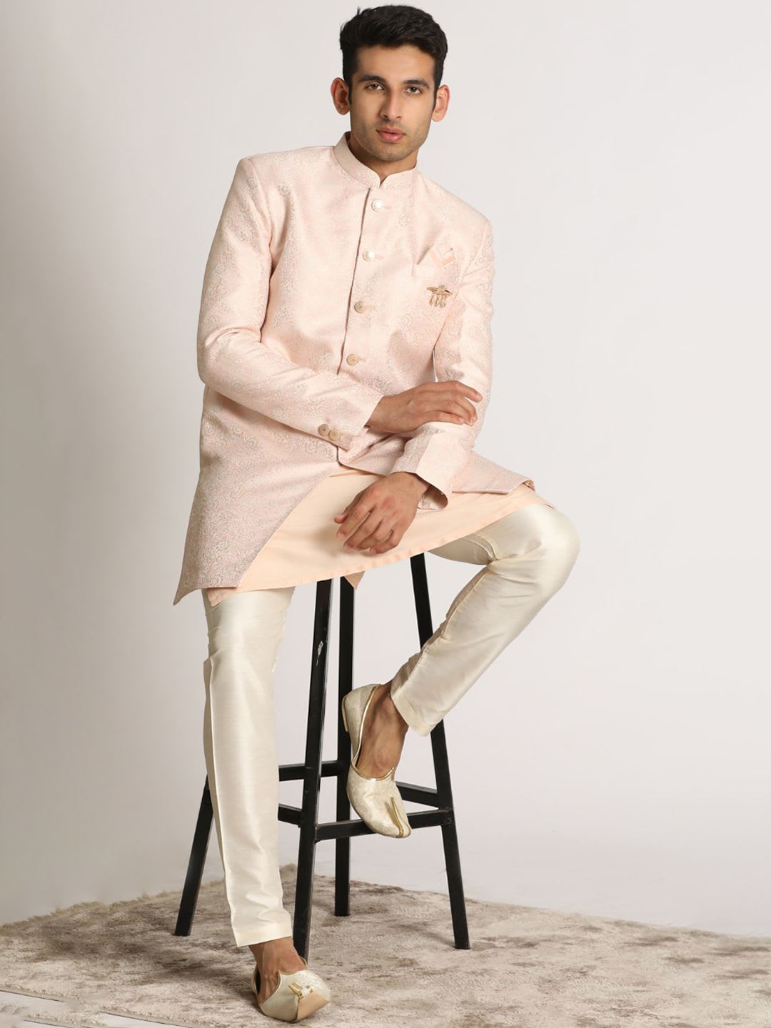 Manyavar Men Self-Design Traditional Indo-Western Sherwani Set - default view