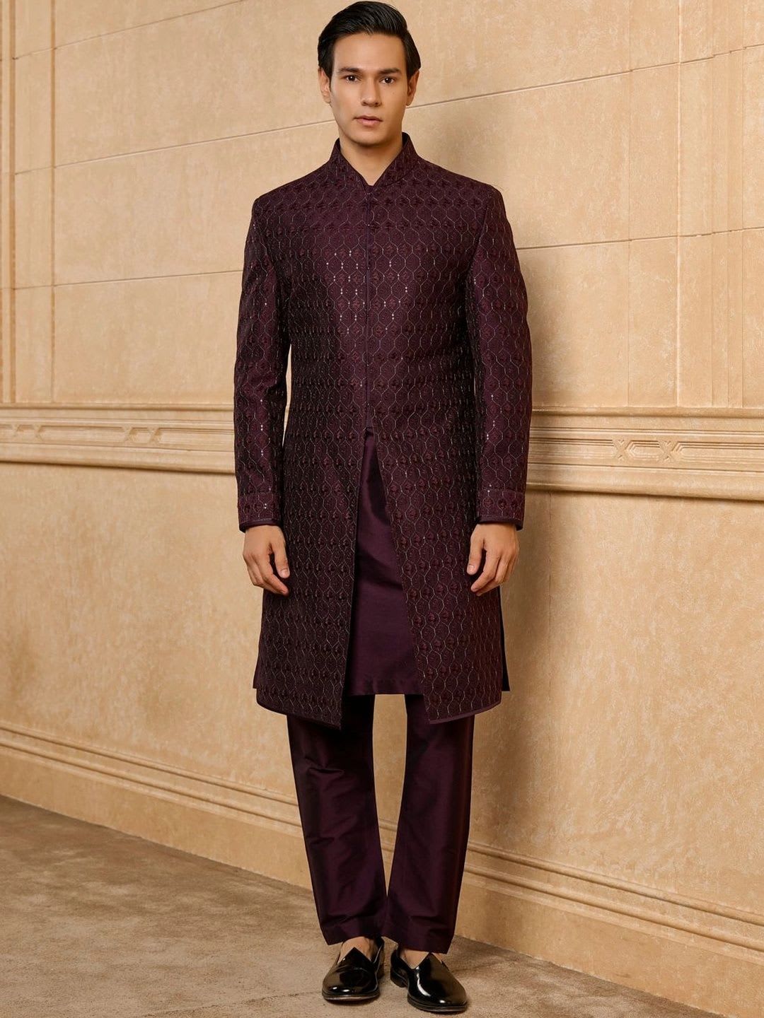Tasva Mandarin Collar Sherwani - default view