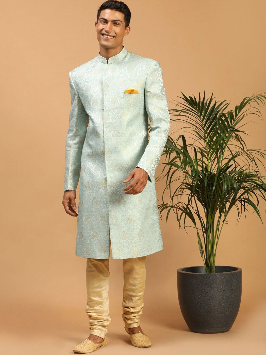 VASTRAMAY Men Self-Design 2-Pcs Sherwani Set - default view