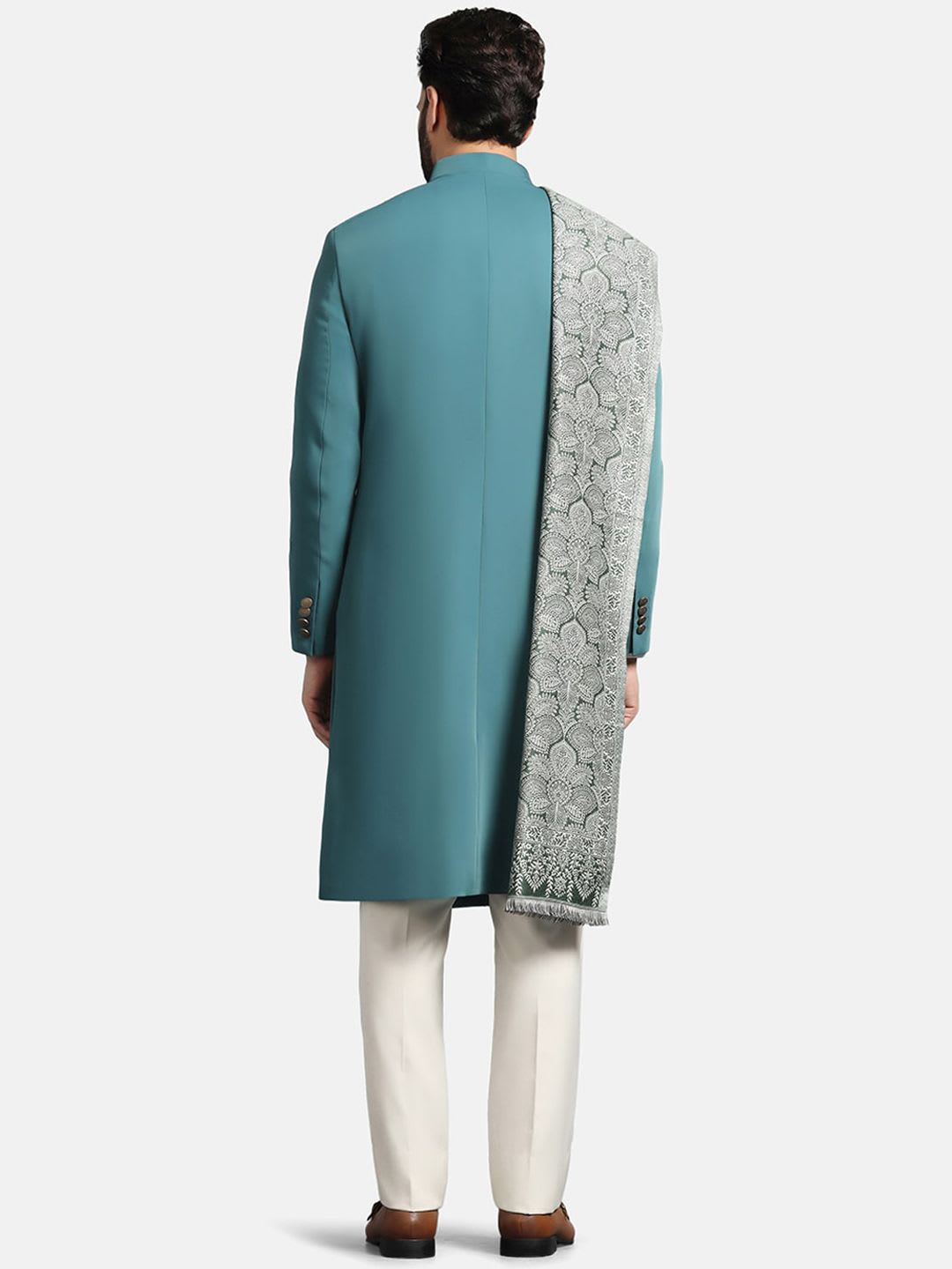 Blackberrys Self-Design Sherwani Set - left view
