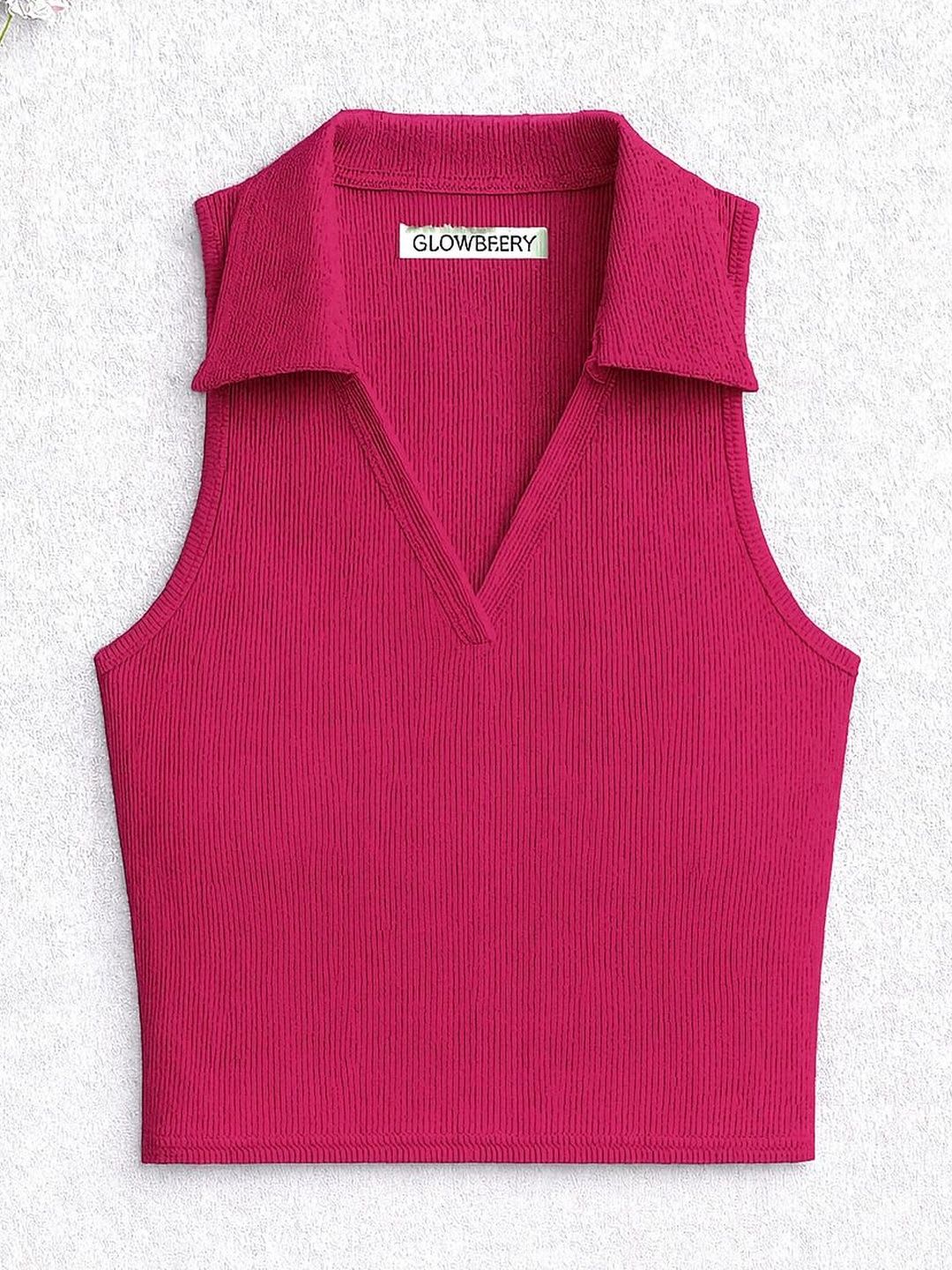 GLOWBERRY Cotton Crop Top - back view