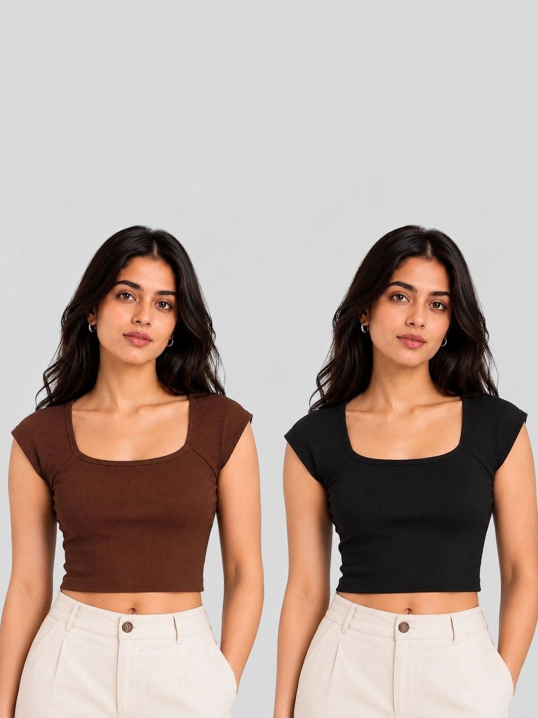 HIMMU'S FASHION HUB Cotton Crop Top - default view