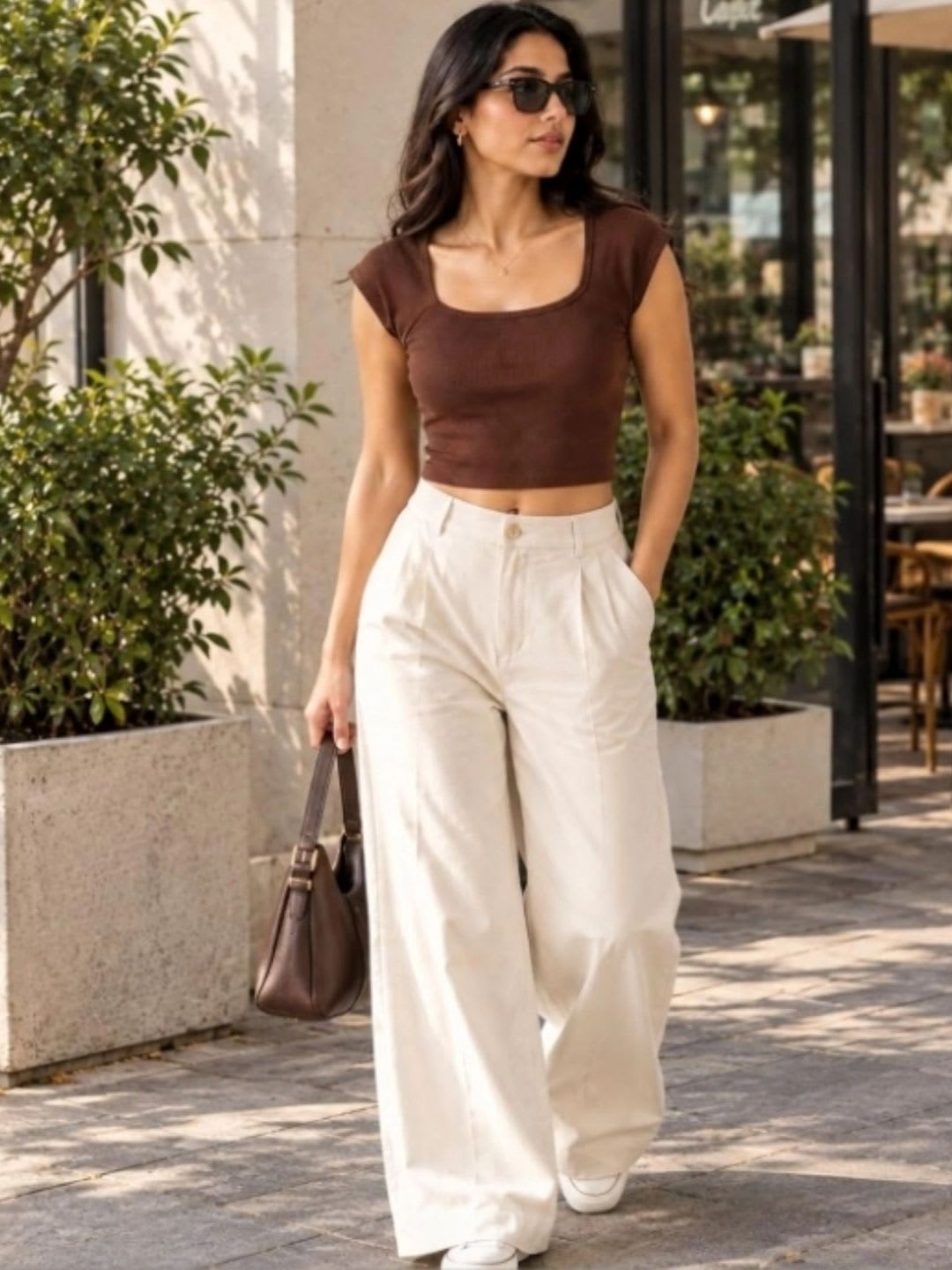 HIMMU'S FASHION HUB Cotton Crop Top - right view