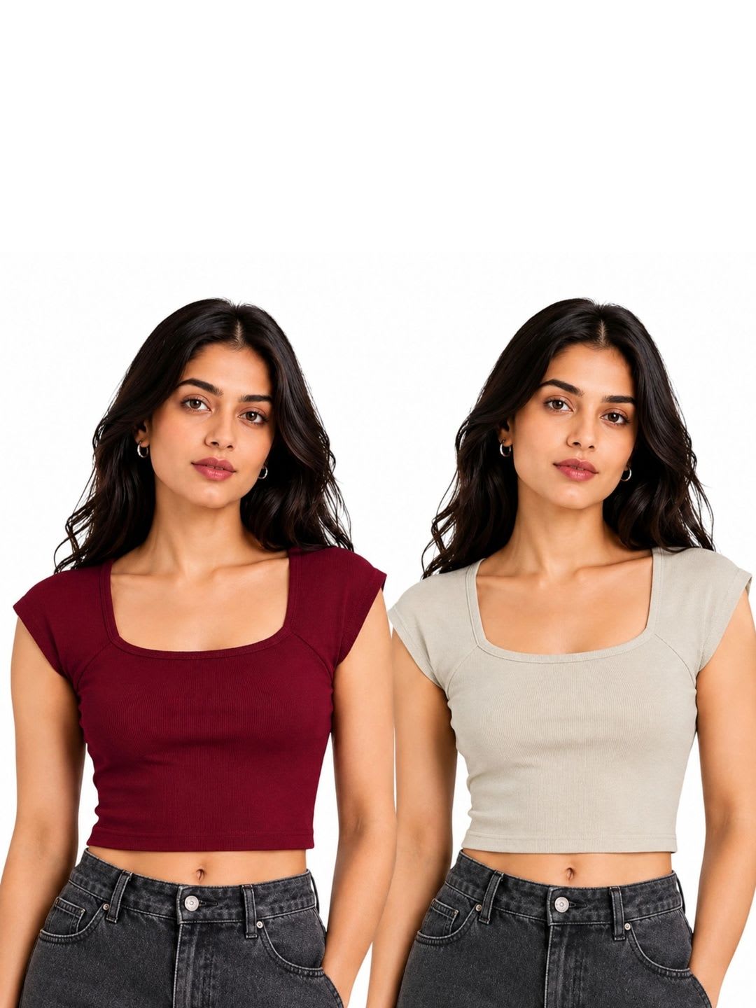 HIMMU'S FASHION HUB Cotton Crop Top - default view