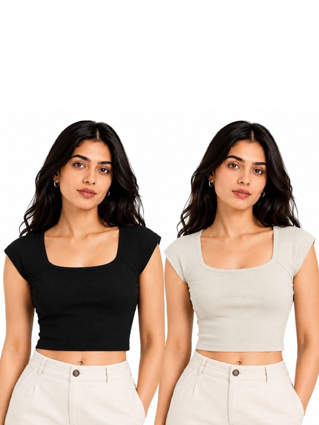 HIMMU'S FASHION HUB Cotton Crop Top - default view
