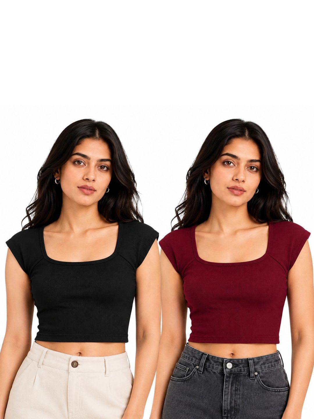 HIMMU'S FASHION HUB Cotton Crop Top - default view