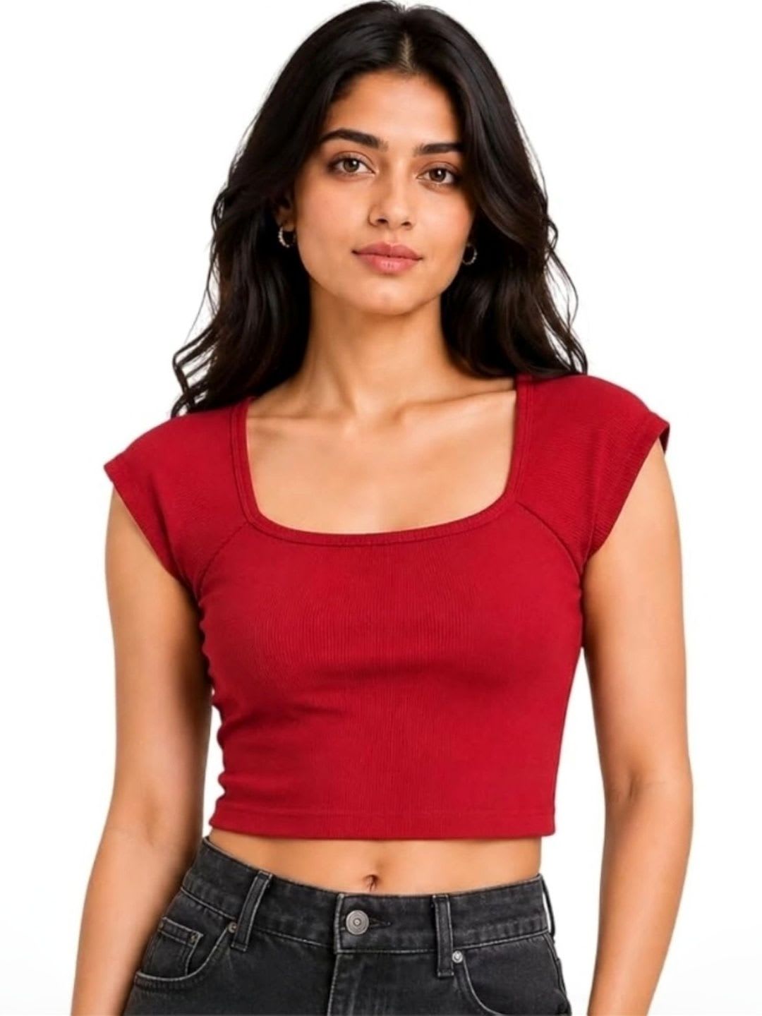 HIMMU'S FASHION HUB Cotton Crop Top - default view