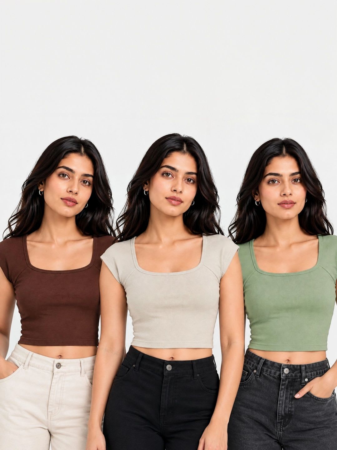 HIMMU'S FASHION HUB Cotton Crop Top - default view
